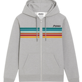 6 STRIPED ZIP THROUGH HOODIE